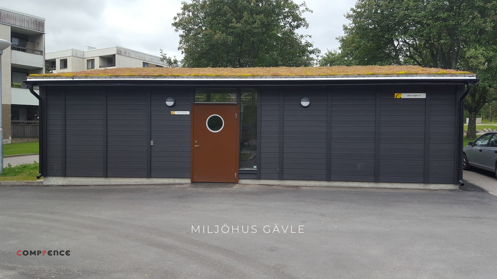 Gävle-projektet - Installerat sophus och källsorteringshus