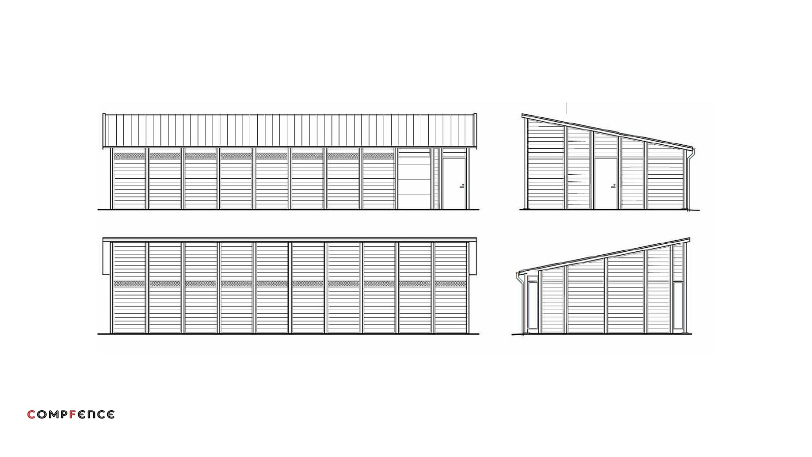 Konstruktion af miljøhuse og kildesorteringshuse i kompositmateriale